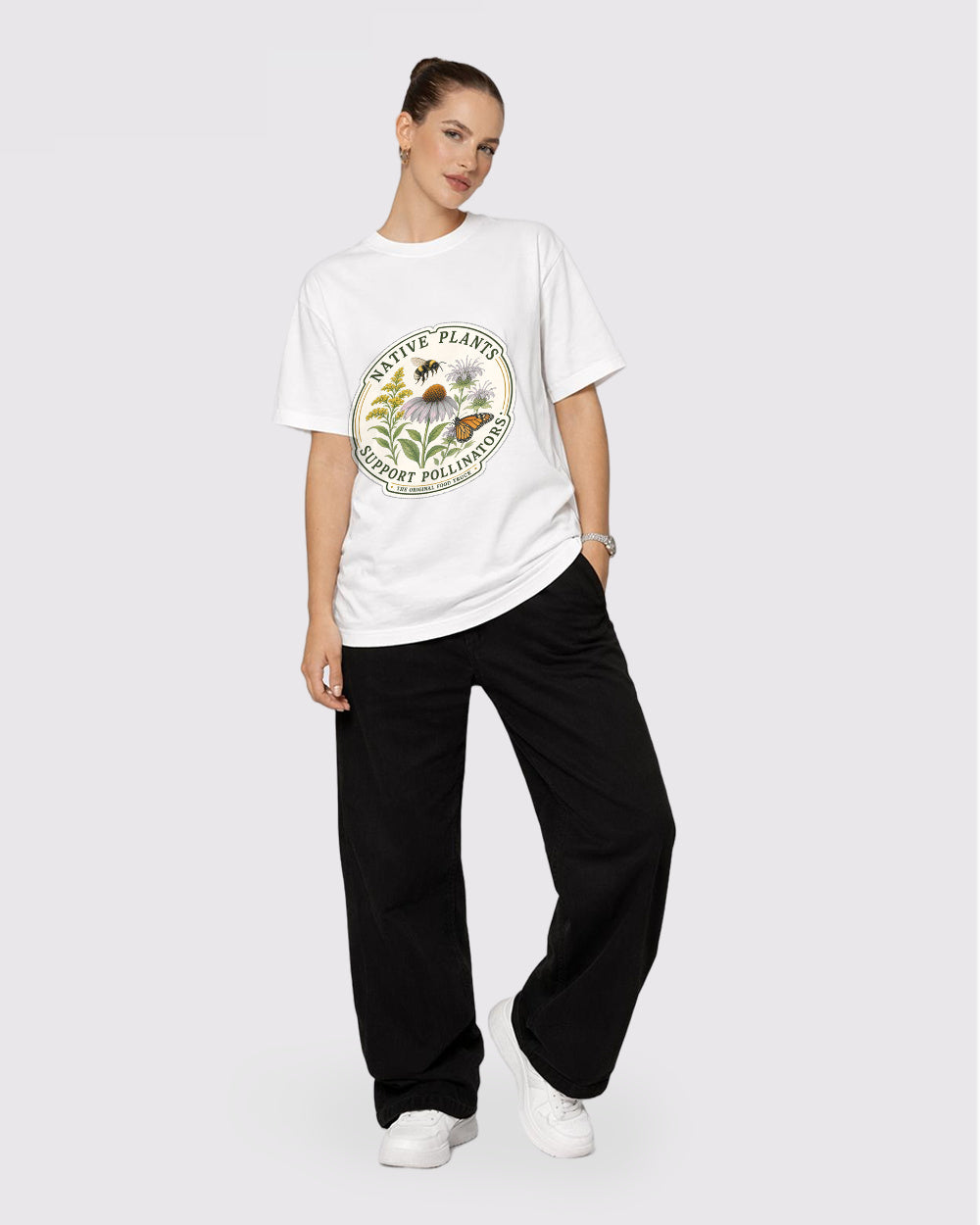 Native Plants, The Original Trend Nature Graphic T-Shirt, full body fit view, image 2