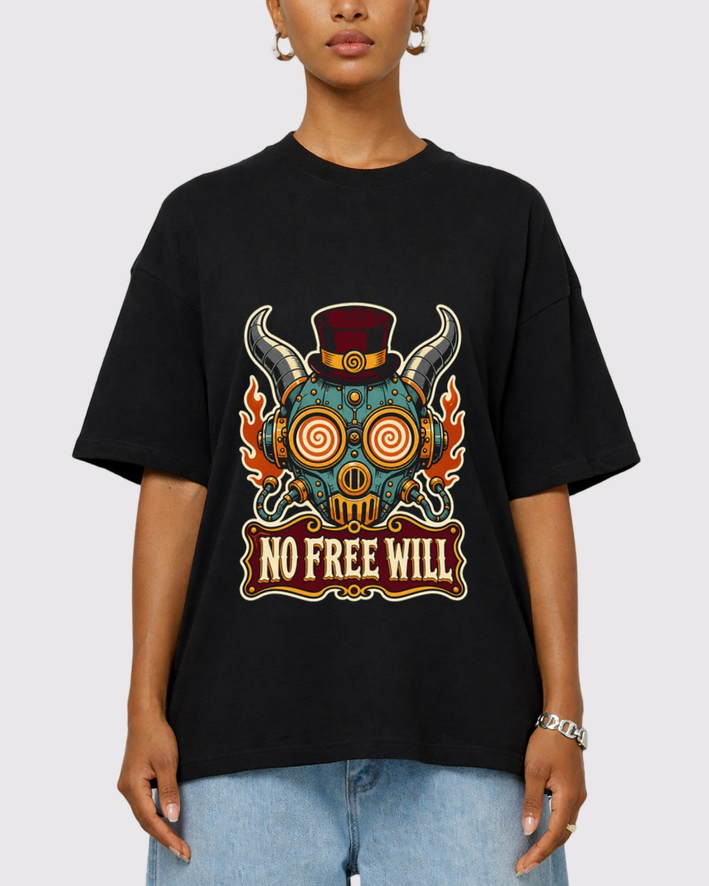 No Free Will Gaming Graphic T-Shirt, primary front view, image 1