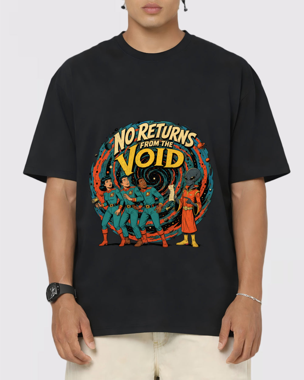 No Returns From The Void Dark Graphic T-Shirt, primary front view, image 1