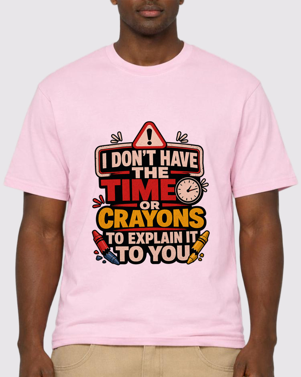 No Time Or Crayons To Explain Pop Culture Graphic T-Shirt, primary front view, image 1