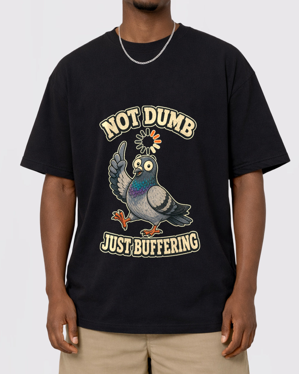 Not Dumb Just Buffering Animal Graphic T-Shirt, primary front view, image 1