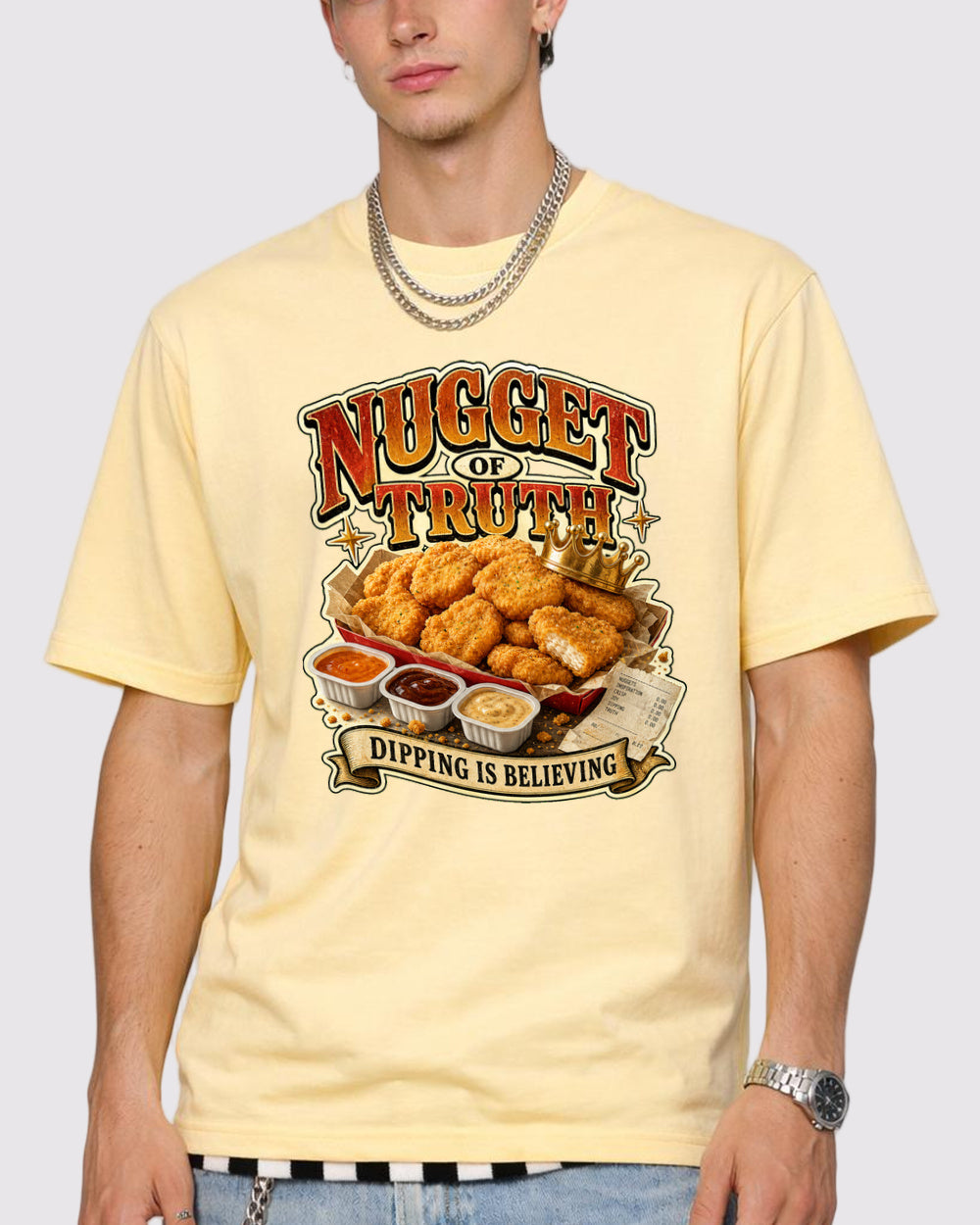 Nugget Of Truth Food Graphic T-Shirt, primary front view, image 1