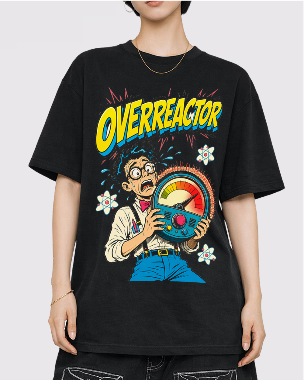Overreactor Retro Graphic T-Shirt, primary front view, image 1