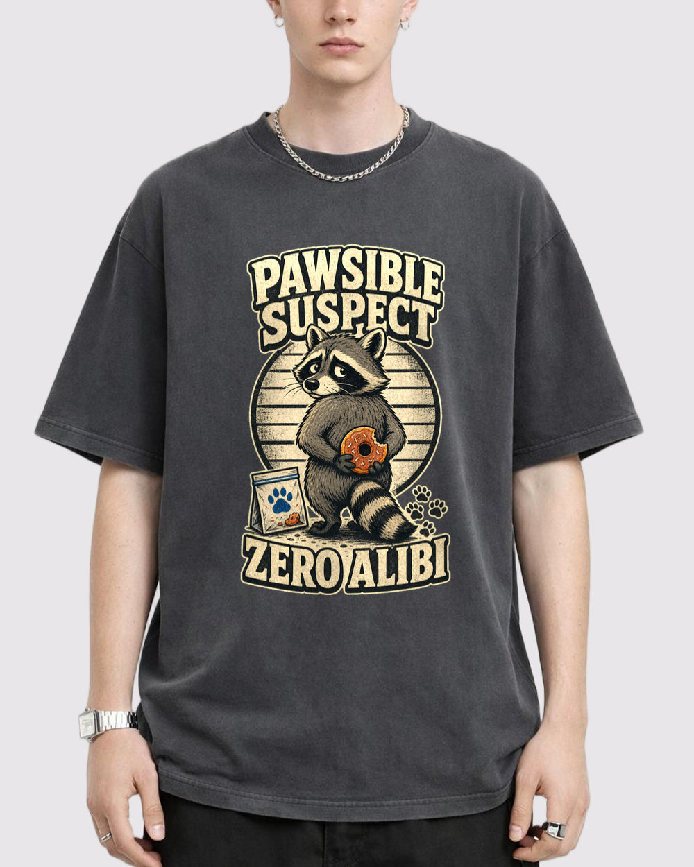 Pawsible Suspect, Zero Alibi Animal Graphic T-Shirt, primary front view, image 1