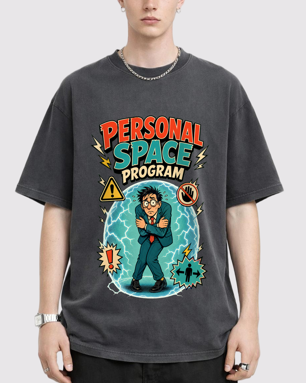 Personal Space Program Retro Graphic T-Shirt, primary front view, image 1