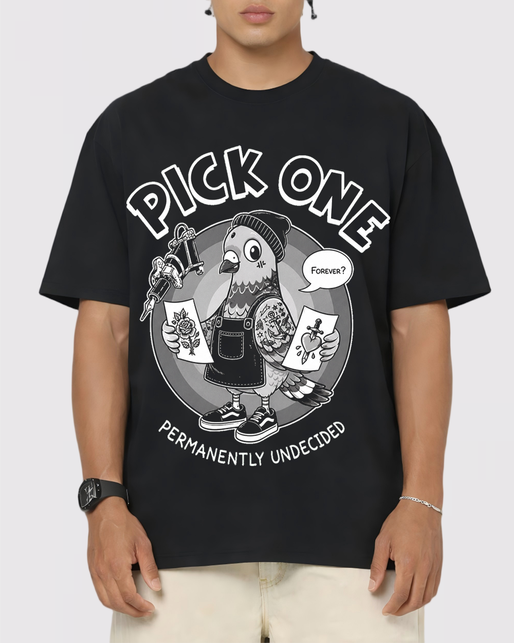 Pick One Forever Retro Graphic T-Shirt, primary front view, image 1