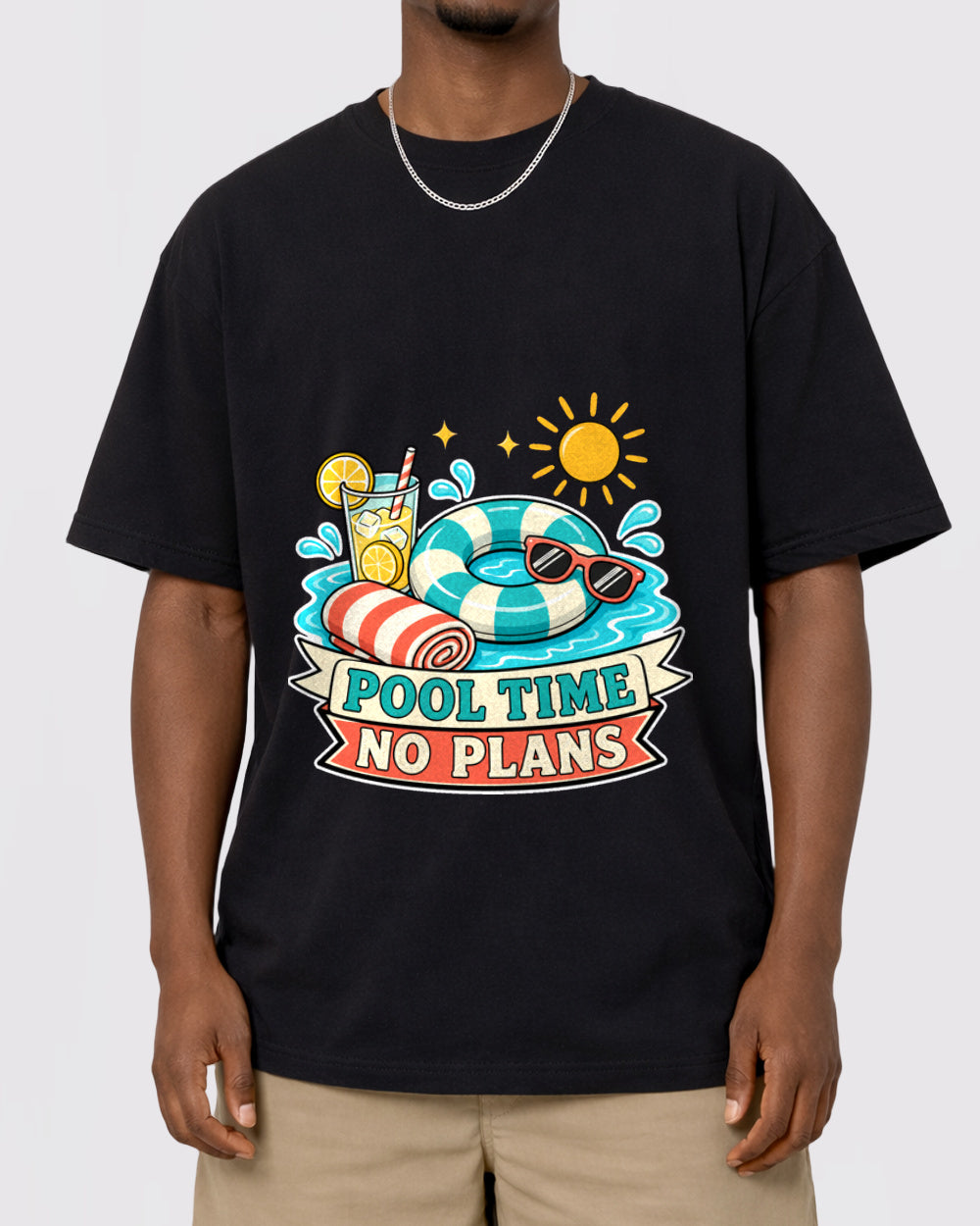 Pool Time No Plans Nature Graphic T-Shirt, primary front view, image 1