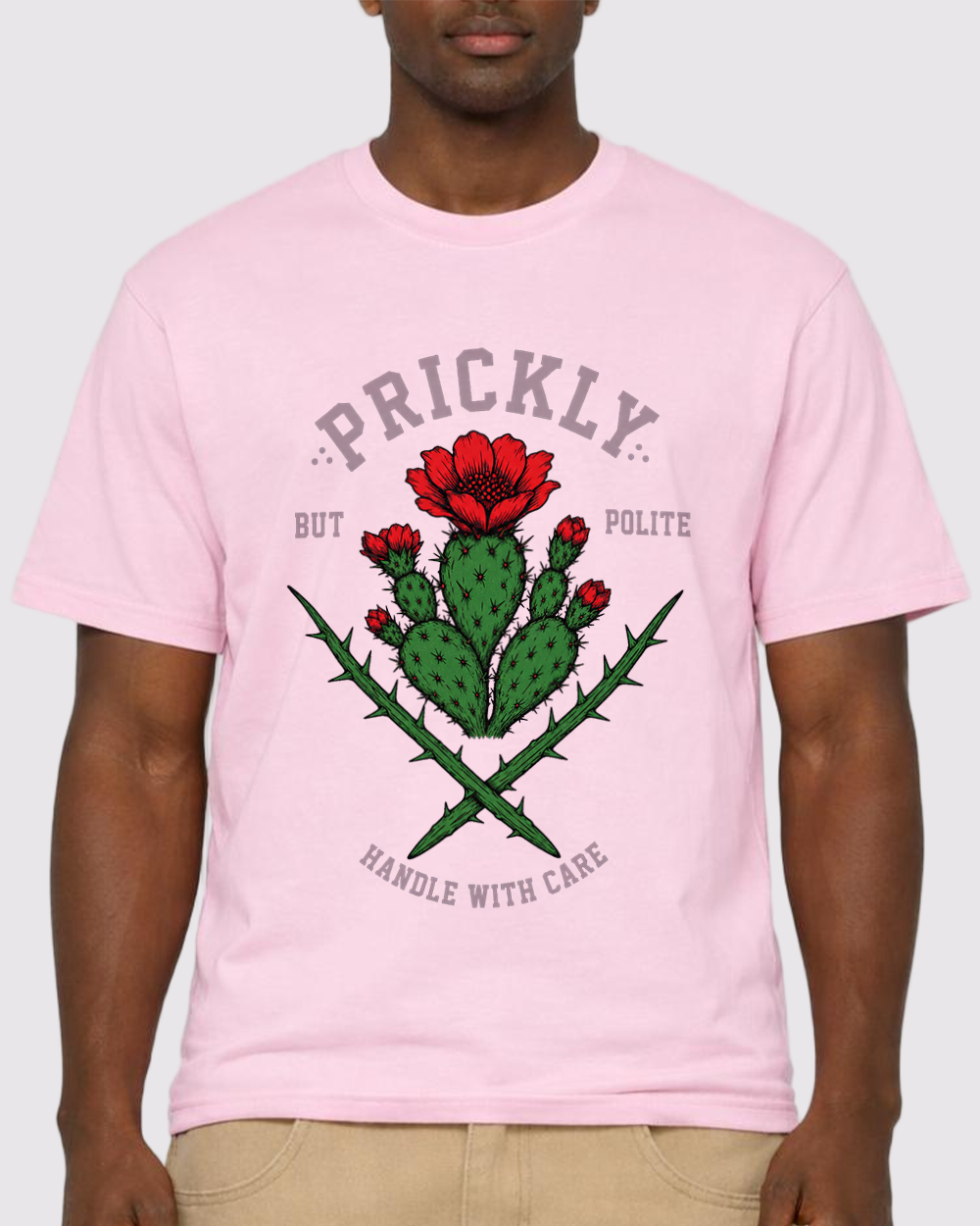 Prickly but Polite Retro Graphic T-Shirt, primary front view, image 1