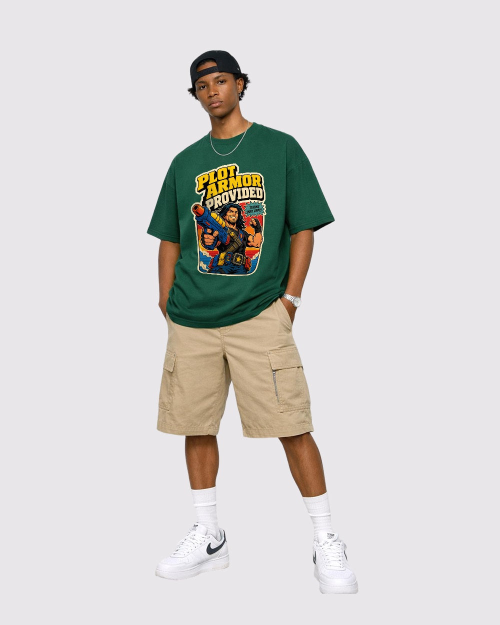 Provided Terms May Apply Gaming Graphic T-Shirt, full body fit view, image 2