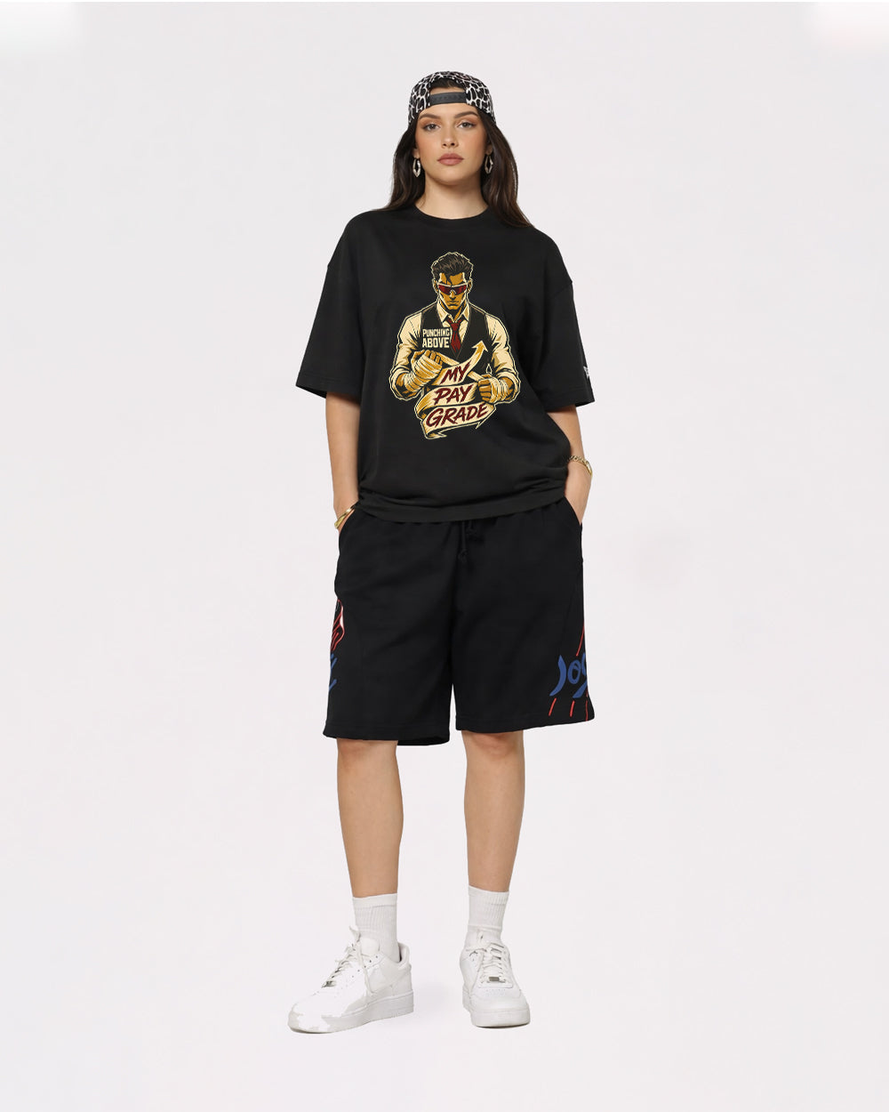 Punching Above My Pay Grade Sports Graphic T-Shirt, full body fit view, image 2