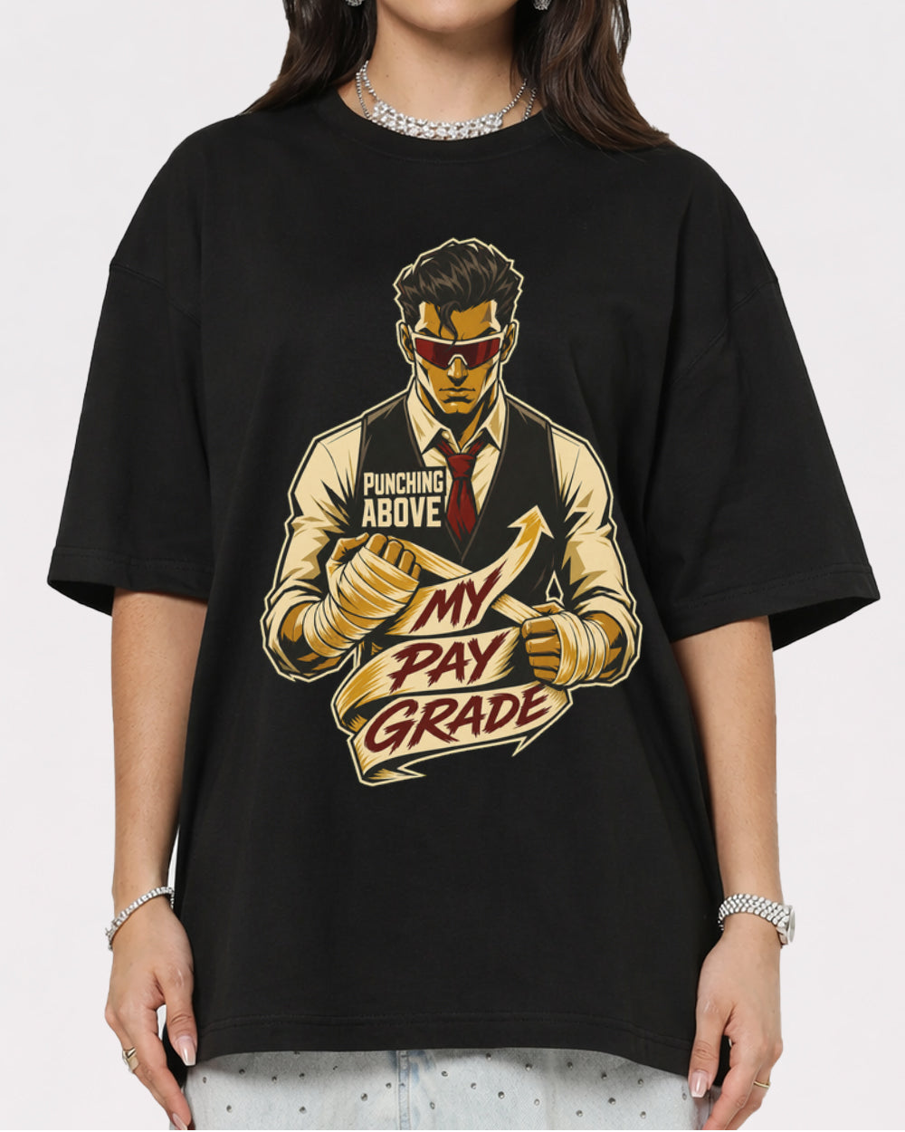 Punching Above My Pay Grade Sports Graphic T-Shirt, primary front view, image 1
