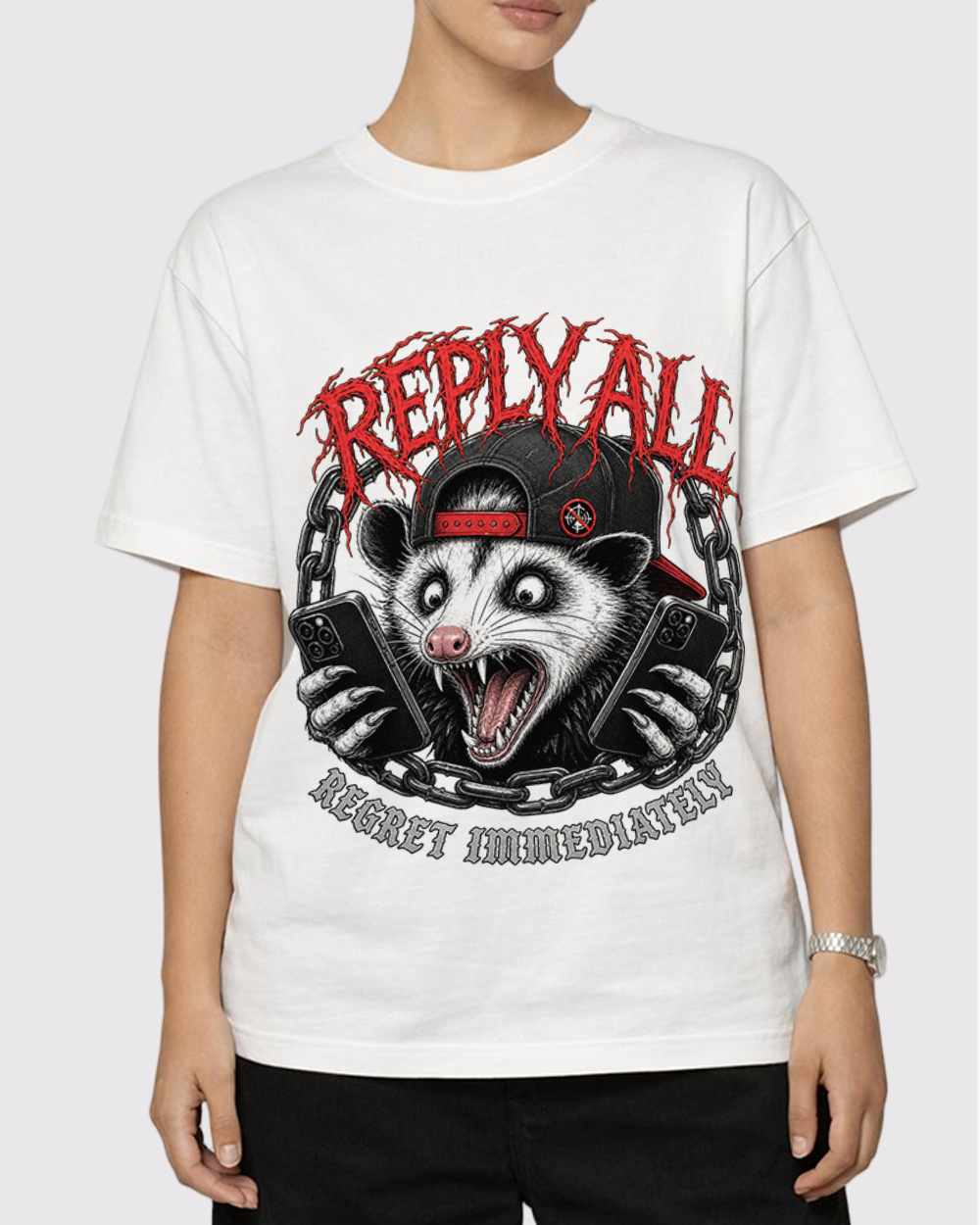 Reply All Retro Graphic T-Shirt, primary front view, image 1
