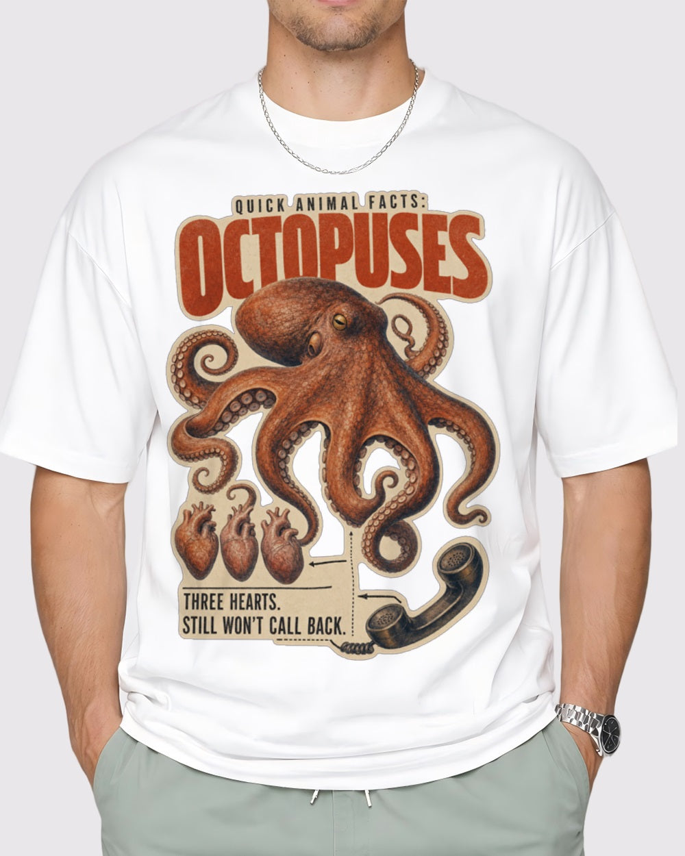 Black T-shirt front view with rival roosters graphic and bold layout