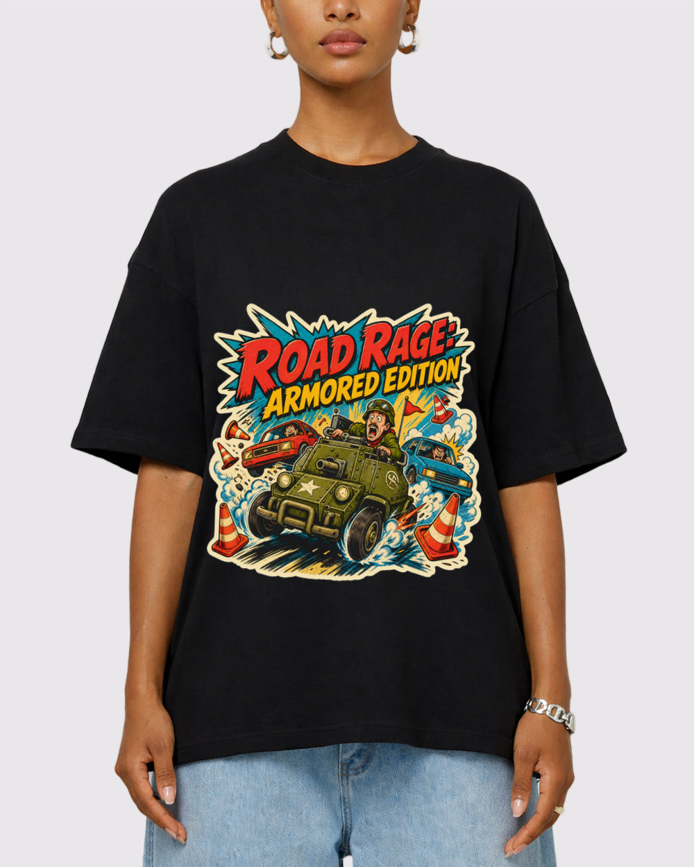 Road Rage Armored Edition Sports Graphic T-Shirt, primary front view, image 1