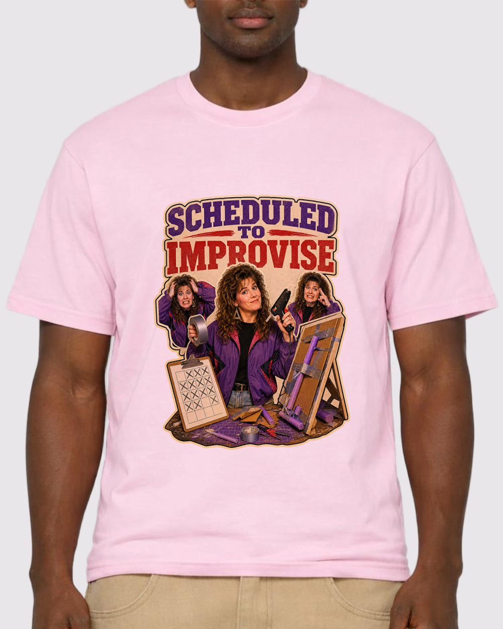 Scheduled to Improvise Pop Culture Graphic T-Shirt, primary front view, image 1