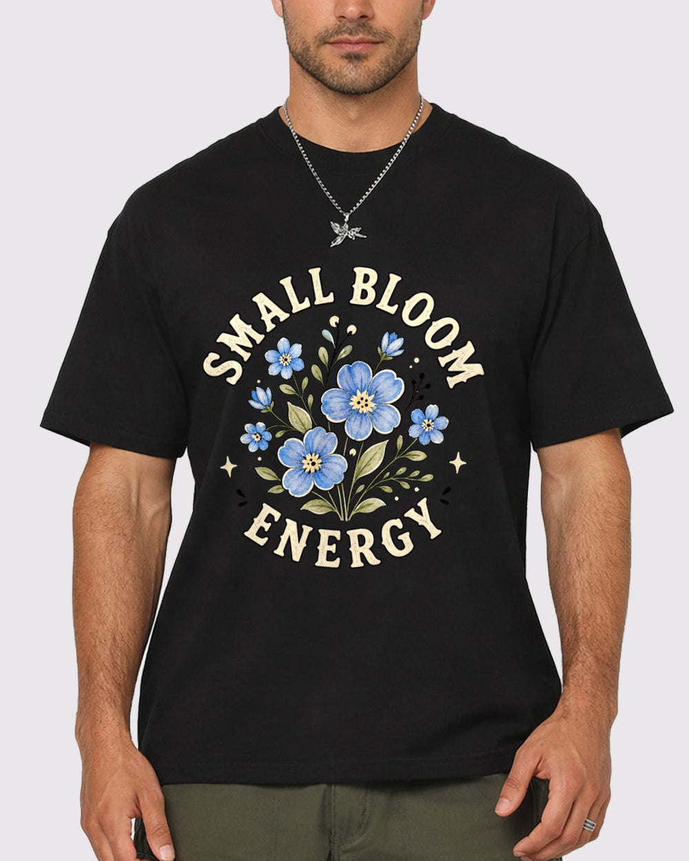 White Small Bloom Energy Floral Graphic T-Shirt primary front view 1 image
