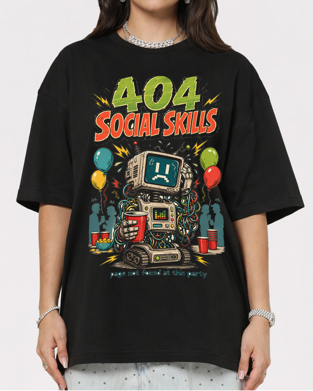 Social Skills Retro Graphic T-Shirt, primary front view, image 1