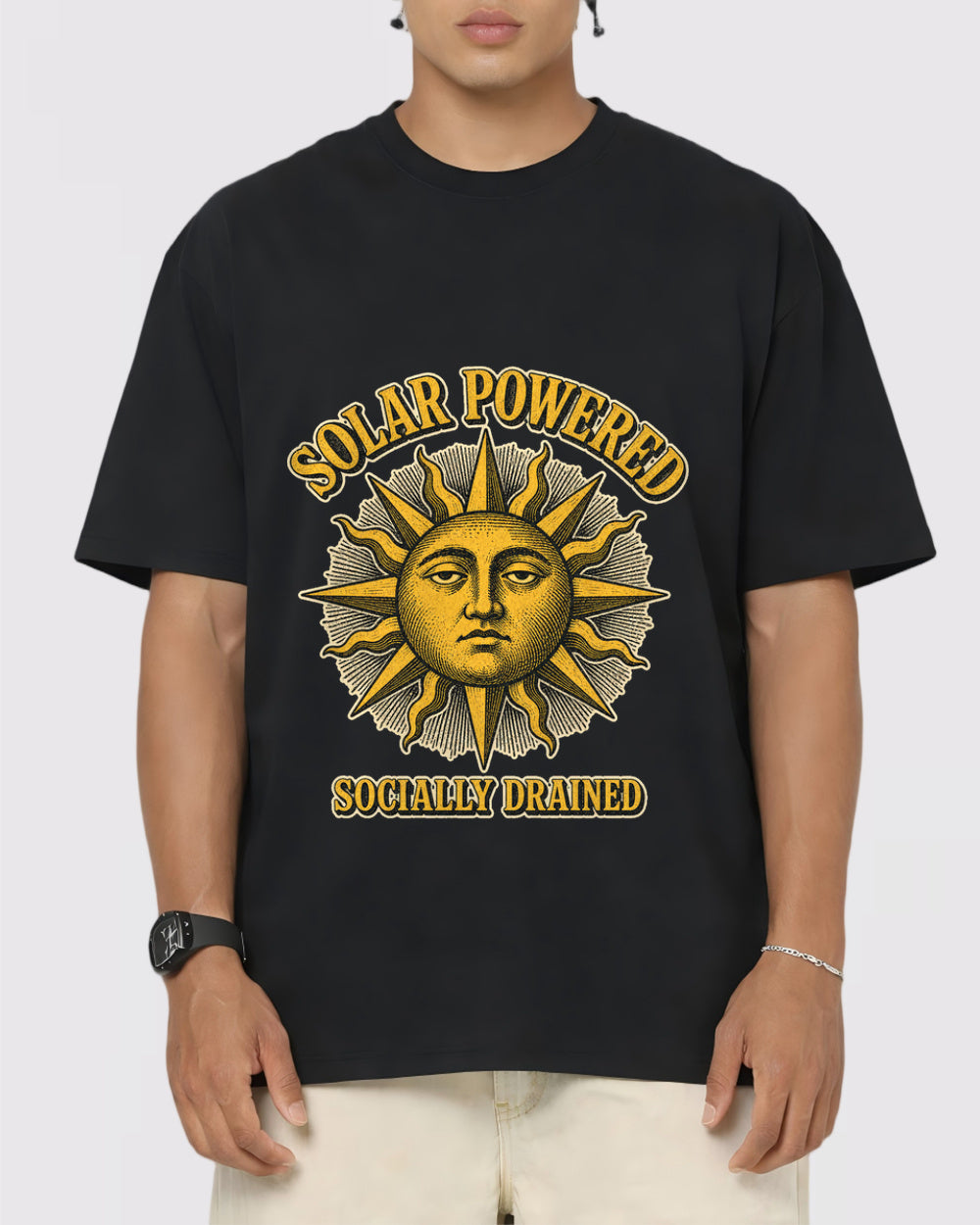Socially Drained Nature Graphic T-Shirt, primary front view, image 1