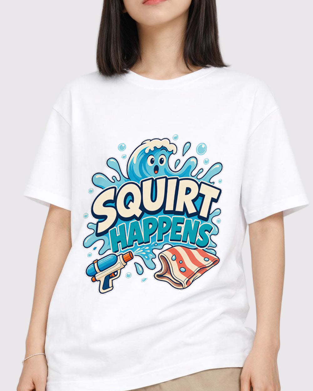Squirt Happens Pop Culture Graphic T-Shirt, primary front view, image 1
