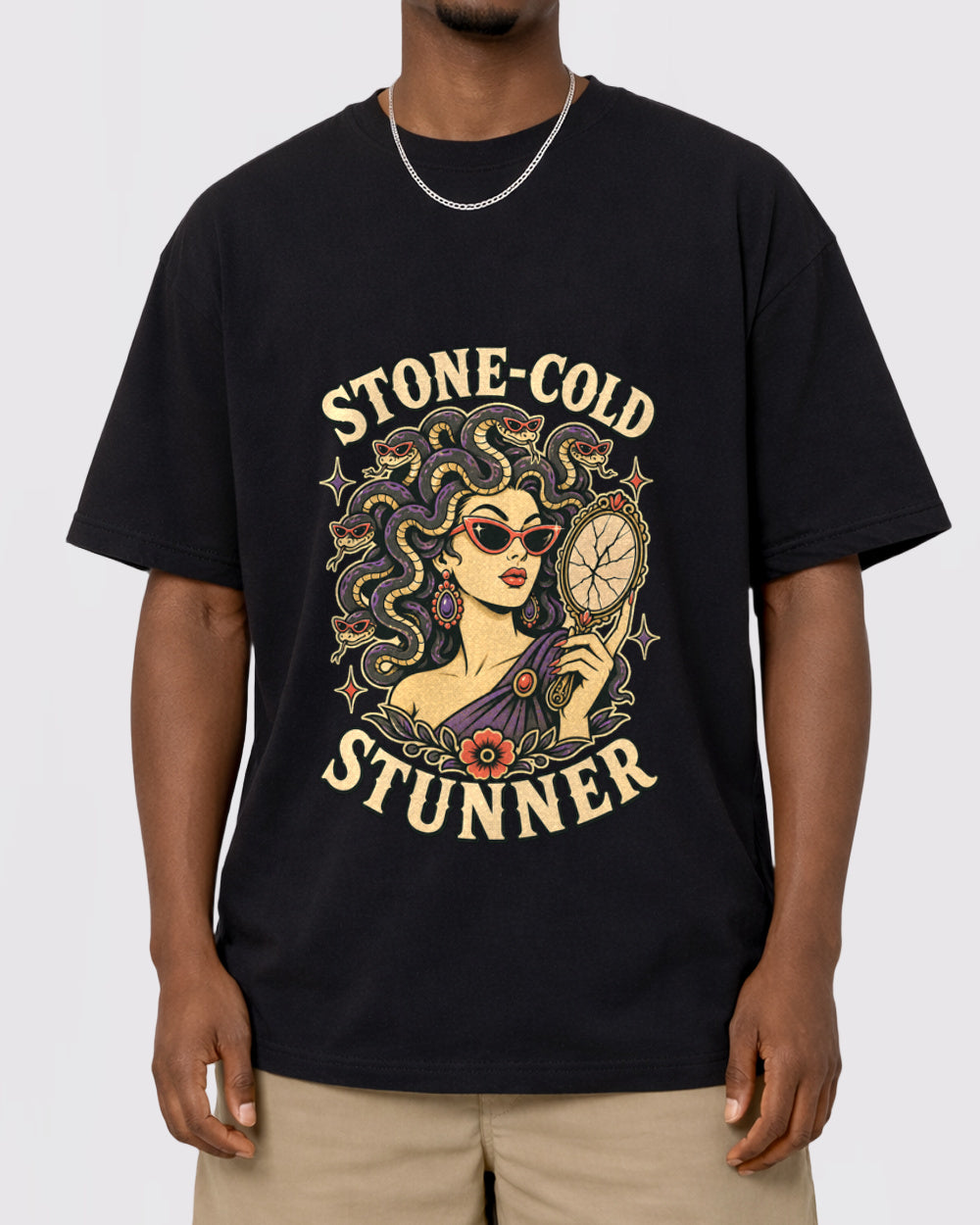 Stone Cold Dark Graphic T-Shirt, primary front view, image 1
