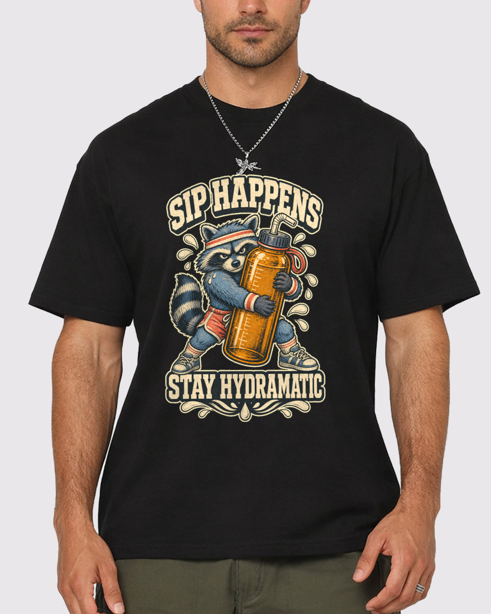 Stuff Happens, Stay Dramatic Animal Graphic T-Shirt, primary front view, image 1