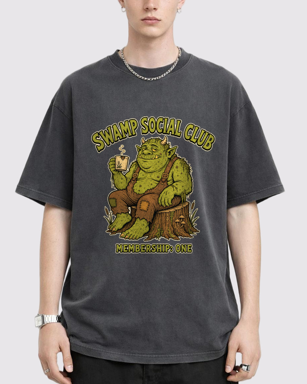 Swamp Social Club Dark Graphic T-Shirt, primary front view, image 1