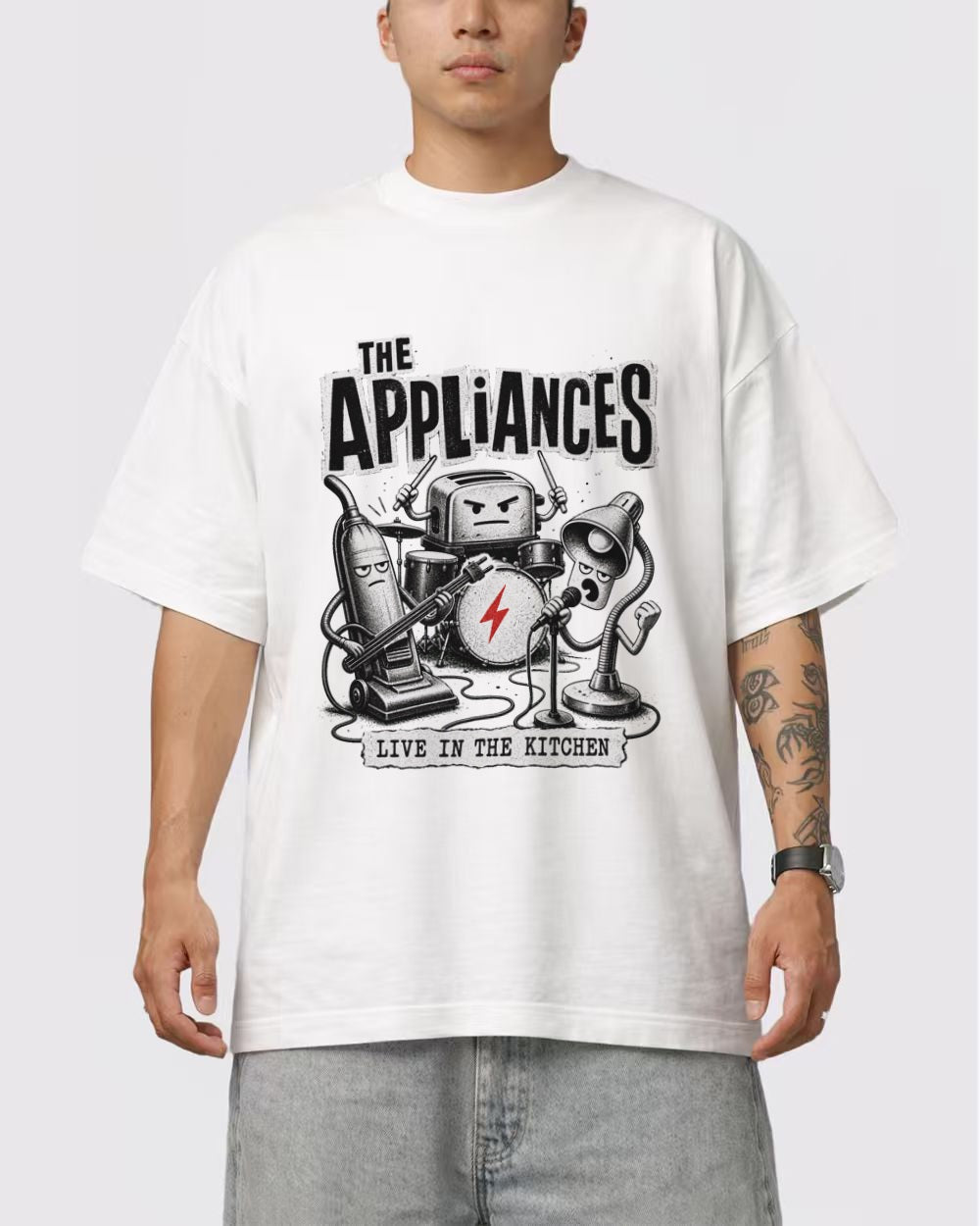 The Appliances Live in the Kitchen Gaming Graphic T-Shirt, primary front view, image 1