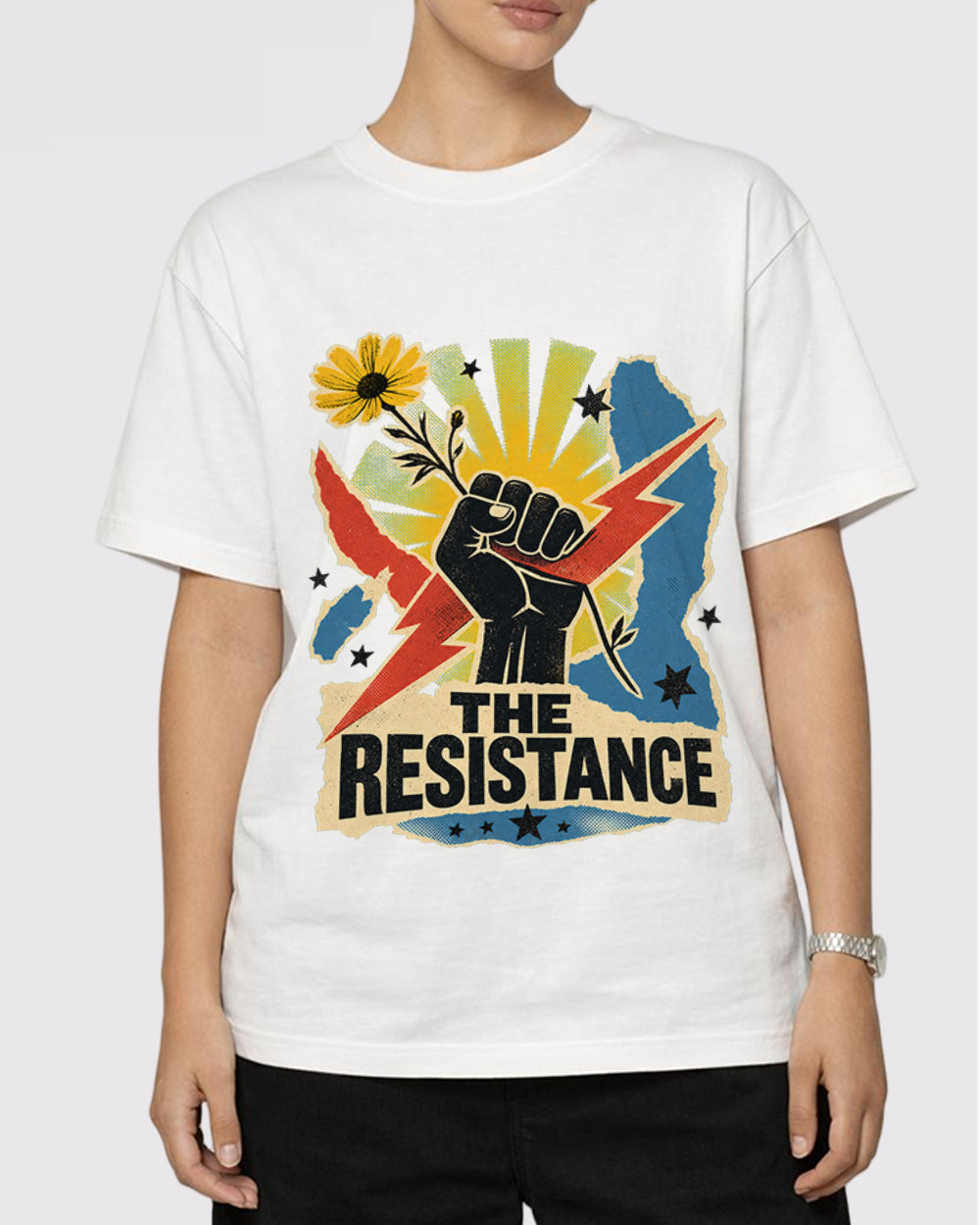 The Resistance Pop Culture Graphic T-Shirt, primary front view, image 1