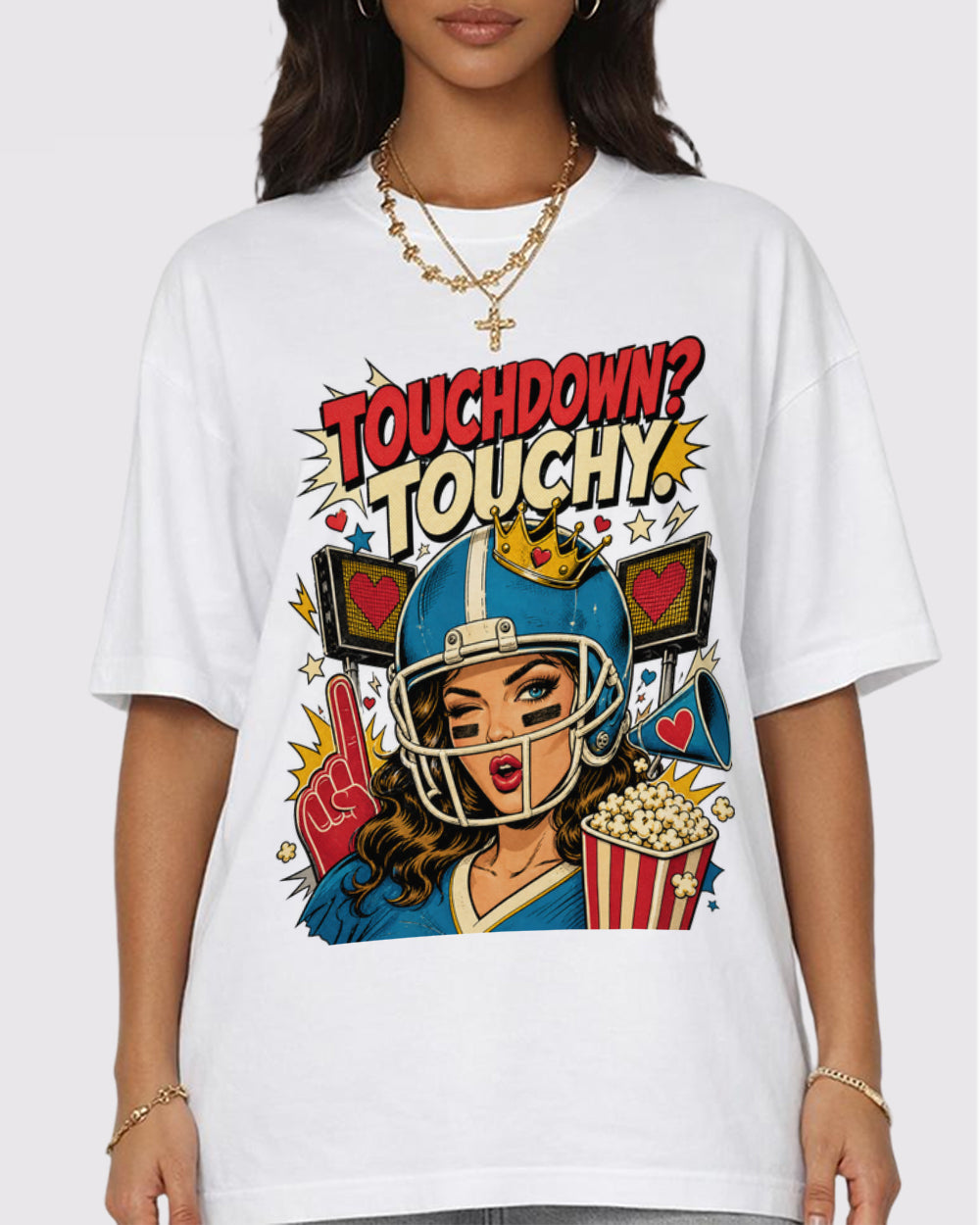 White Touchdown to Touchdown Graphic T-Shirt primary front view 1 image
