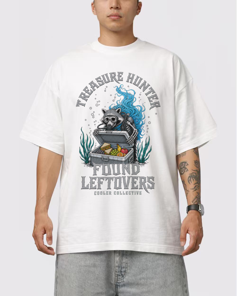 Treasure Hunter, Found Leftovers Retro Graphic T-Shirt, primary front view, image 1