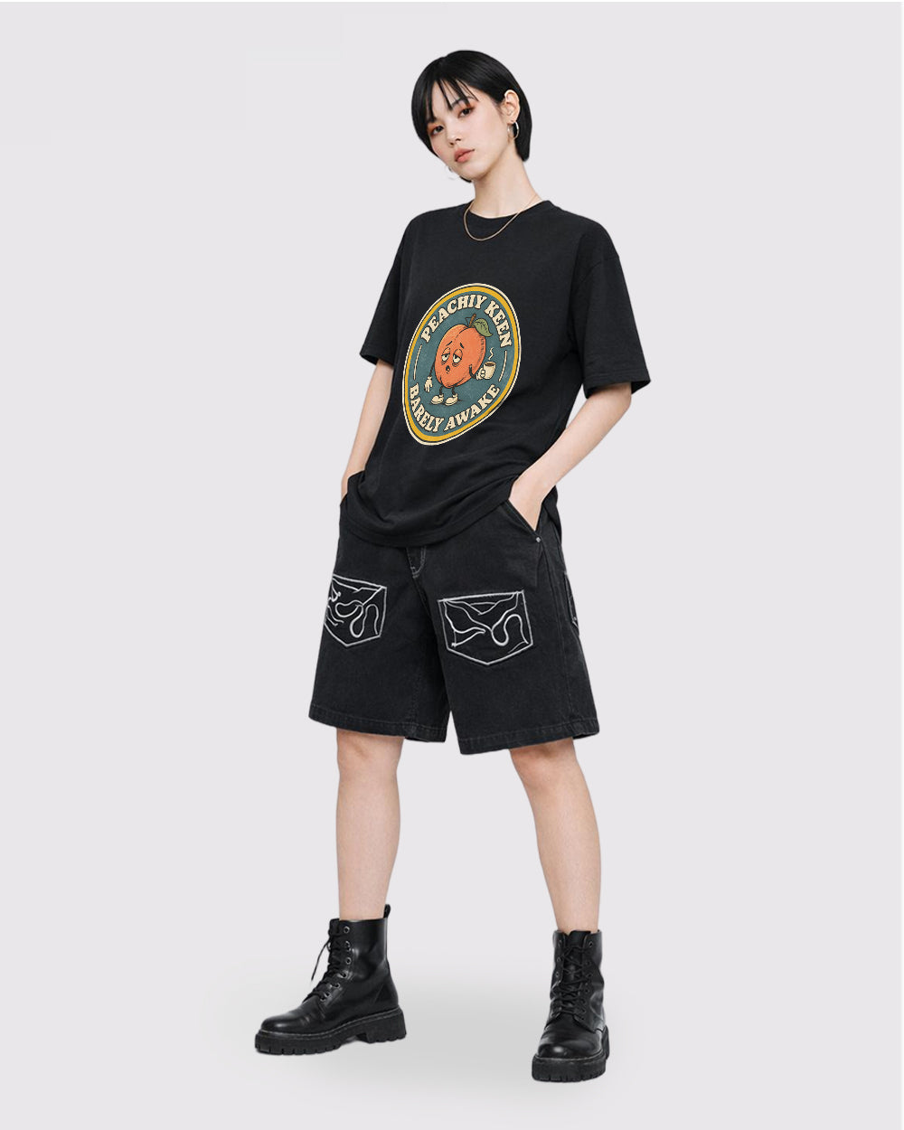 Wide Awake Pop Culture Graphic T-Shirt, full body fit view, image 2