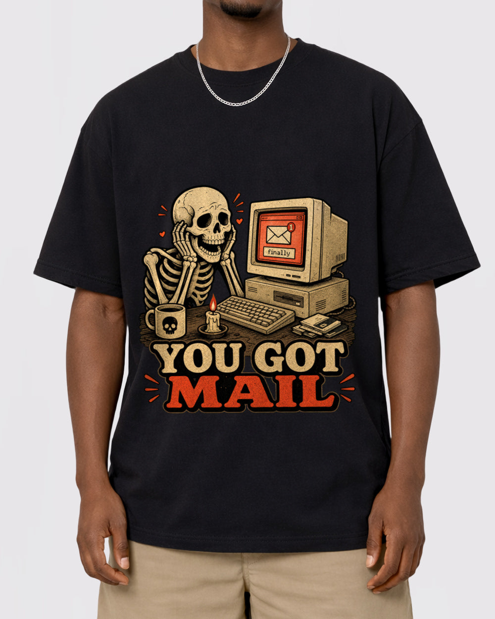 You Got Mail Dark Graphic T-Shirt, primary front view, image 1